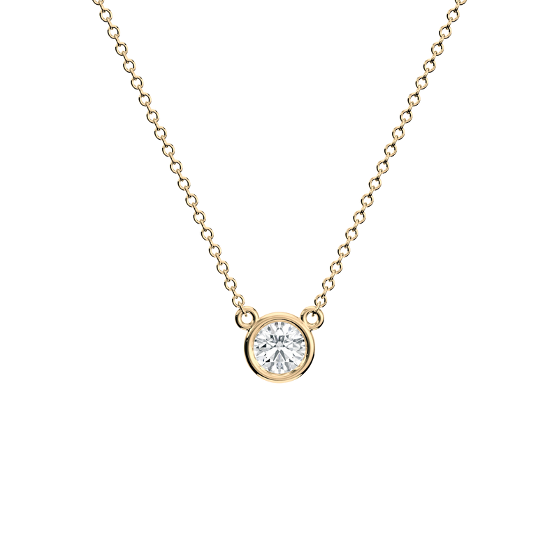 Bezel pendant necklace